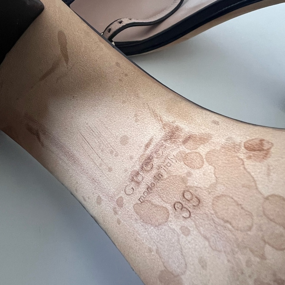 Gucci Miro Black Leather Horsebit Strap Block Heel Sandals - Picture 11 of 13